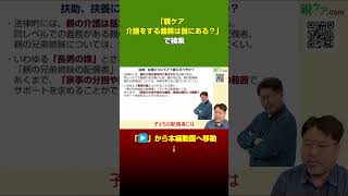 配偶者、実子、兄弟姉妹、長男の嫁……。介護をする義務は誰にある？ 民法から読み解いてみた n1#Shorts