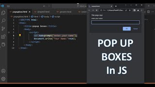 JavaScript Popup Boxes, Alert Box, Prompt Box, Confirm Box |JavaScript Tutorial in Hindi part 23