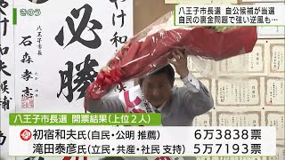 八王子市長選挙　自公推薦候補が初当選