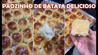 Juliana ensinando a fazer uma receitinha de Pão de Batata que tem mais de 30 anos