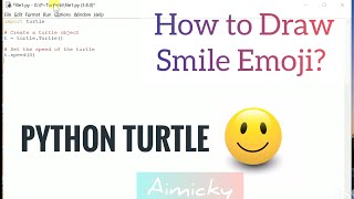 How To Draw Smile😊 Emoji, Python Turtle🐢 Program?