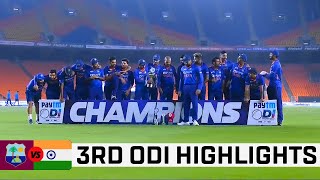 India vs West indies 3rd ODI Highlights 2022 | IND vs WI 3rd ODI Match Highlight 2022 today cricket