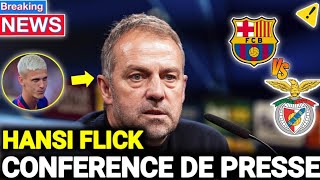 💣 CONFÉRENCE DE PRESSE FC BARCELONE | Hansi Flick – Dani Olmo titulaire | Barça - Benfica 🔥🤩