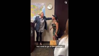 Mother rips pride flag from classroom wall, lgbtq flag over the USA flag? (scripted) #clip #scripted