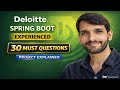 Deloitte Spring Boot Interview Questions for Experienced (30 MUST Questions + Project Explained)