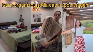 Sara Kellen organizou toda casa após viagem