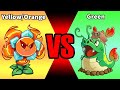 All Plants YELLOW & ORANGE vs GREEN - Who Will WIn? - PvZ 2 Team Plants Vs Team Plant