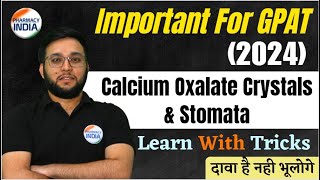 Calcium Oxalate Crystals & Stomata | Amazing Tricks | दावा है नही भूलोगे | GPAT