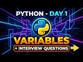 Python Variables Explained | Interview Questions Covered | Python for Beginners