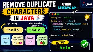 Remove Duplicate Characters in Java Using Streams