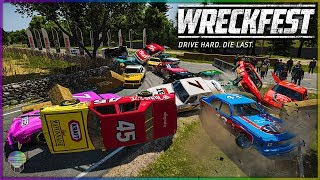 FINAL CORNER FAILS! [Farmlands Stage 4] | Wreckfest | NASCAR Legends