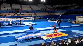 van NATTA Tristan (USA) W - 2019 Trampoline Worlds, Tokyo (JPN) - Qualification Double Mini R1