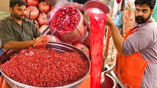 BEST Way to Open Pomegranate | How to Make Pomegranate Fruit Juice | Street Bloo