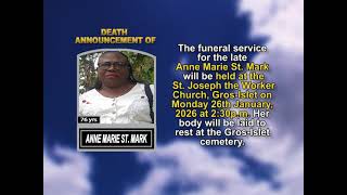Anne Marie St. Mark ~ Short Obituary