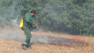 Показна вежба на новонабавената опрема за заштита од пожари на Водно