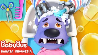 Serigala Jahat Punya Gaya Rambut Baru | Lagu Potong Rambut Anak-anak| BabyBus Bahasa Indonesia