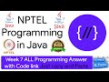 NPTEL Programming in Java week 7 all 5 programming assignment answer with code link