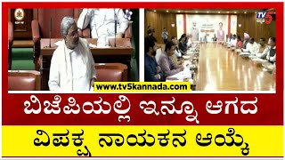 ಬಿಜೆಪಿಯಲ್ಲಿ ಇನ್ನೂ ಆಗದ ವಿಪಕ್ಷ ನಾಯಕನ ಆಯ್ಕೆ..! | Opposition Leader | BJP | Tv5 Kannada