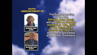 Elfridge John Alexis ~ Short Obituary