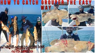 ഹമൂർ എളുപ്പത്തിൽ പിടിക്കാം HOW TO CATCH GROUPER THE EASY WAY |TRADITIONAL FISHING| LIVE BAIT FISHING