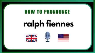 How to Pronounce Ralph Fiennes Correctly | Actor Name Pronunciation Guide