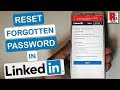 HOW TO RESET FORGOTTEN PASSWORD IN LINKEDIN