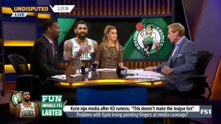 Skip Bayless SHOCKED Kyrie rips media after Kevin Durant rumors - Undisputed