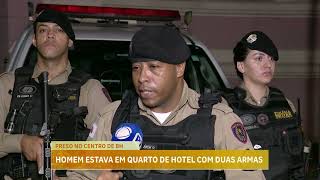 Traficante é preso com armas e drogas em hotel no centro de BH