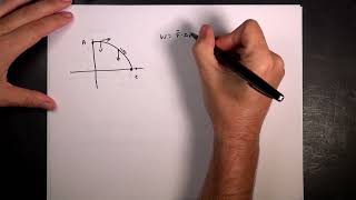 Calculating the work done by gravity along 4 different paths