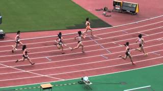 2015年愛知高校総体　女子100m予選1組