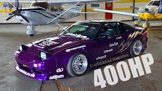 🐒 THEY LET US DRIVE IN THE AIRPORT! 400HP 180SX S13 REVIEW