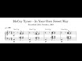 McCoy Tyner - In Your Own Sweet Way - Piano Transcription (Sheet Music in Description)