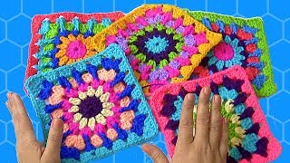 Granny Square Crochet Beginner - CUADROS TEJIDOS!! PRINCIPIANTES DE CROCHET