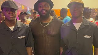 FEMI ADEBAYO AND HIS TWINS BOYS HONOUR WUMI TORIOLA AT QUEEN LATEEFAH PREMIERE