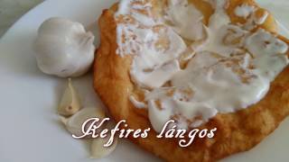 Deep fried flat bread (Langos)