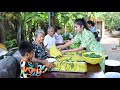 Peaceful and happy family in countryside / Make Banh Xeo for family lunch