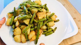 Haricot et patate sauté à la poêle