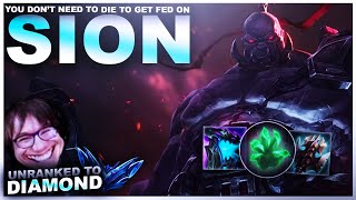 YOU DON'T NEED TO DIE A LOT ON SION TO GET FED! | League of Legends