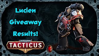 Lucien Giveaway Results!