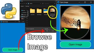 Browse image file using python Tkinter (Custom) Complete tutorial.