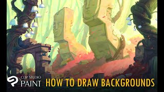 LOSE YOUR FEAR TO DRAW BACKGROUNDS #DrawLandscapes #ClipStudioTips2021 #MonthlyTIPS202104