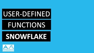 User Defined Functions in Snowflake | Snowflake Tutorial