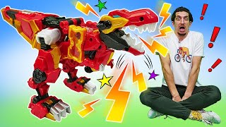 Видео про игры Супер 10. Роботы Трансформеры отражают атаку динозавров! Игрушки для детей