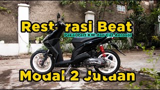 Restorasi Beat Karbu, Proses Bongkar, Cat CVT, Cover Body Part 1