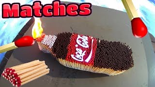 🔥 BURNING Coca-Cola MADE OF MATCHES 🔥 MOST SATISFYING VIDEO 🔥 With Sound