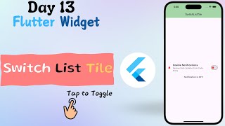 Flutter SwitchListTile Widget | Use SwitchListTile Widget like this | Day 13