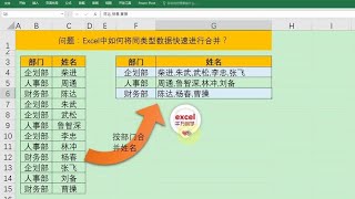 Excel教學 | Excel中将同类型数据进行合并显示，利用PQ一键合并，简单实用！