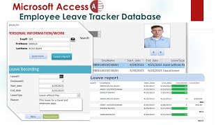 Employee leave management Database in MS Access Full Tutorial Part 1