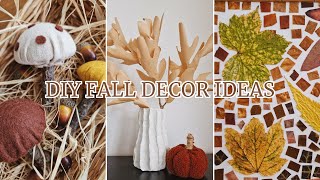 DIY Fall Decor 2024 | Stunning Mosaic Leaf Art, Felt Mushrooms, \u0026 Paper Leaf Branches