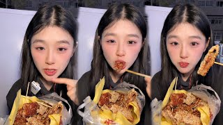 街头现炸鲜牛排！45一片外酥里嫩比脸还大个！【橘子爱美食】#探店 #小吃 #美食vlog #炸鲜牛排